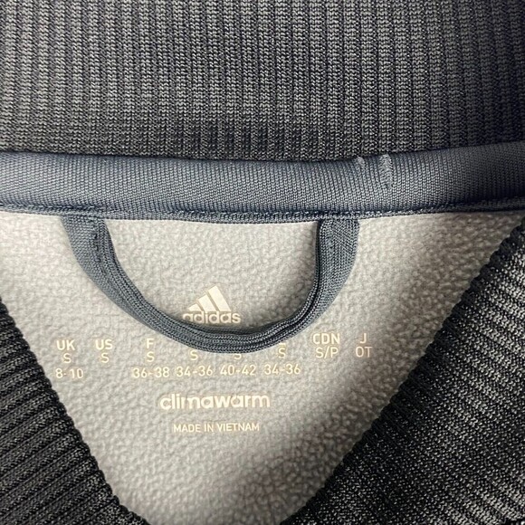 Adidas Climawarm Jacket Womens Small Full Zip Gray Black Sport Pockets Casual - Picture 13 of 13